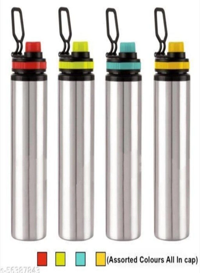 VISAXMI Set of 4 Steel Multicolor Sipper Bottles - Stay Hydrated in Style | Stay Hydrate on-The-go | Stay Refreshed Everywhere - Image 2